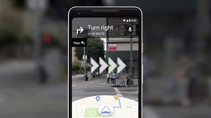 Google Maps AR directions.