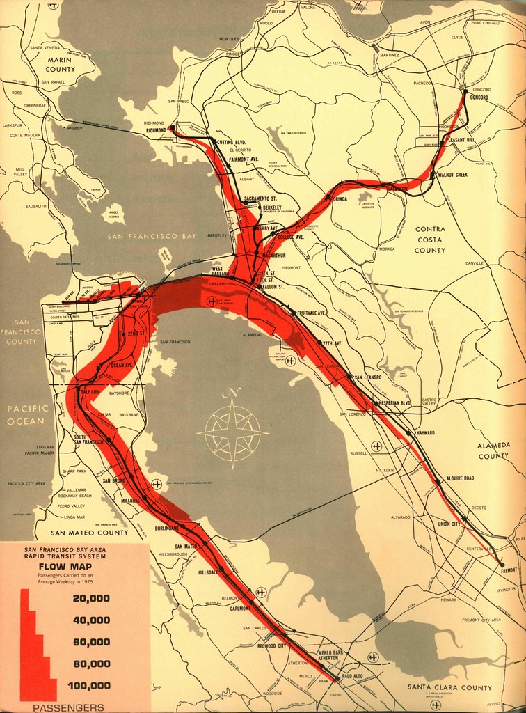 San Francisco Bay Area Rapid Transit System Flow Map (1961… | Flickr