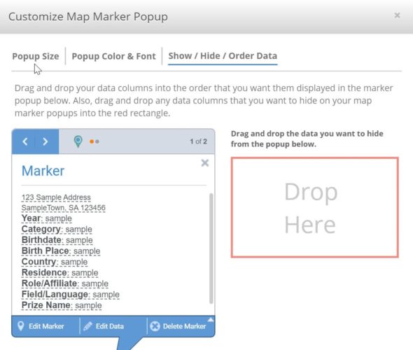 Customize Map Marker Pop-Up