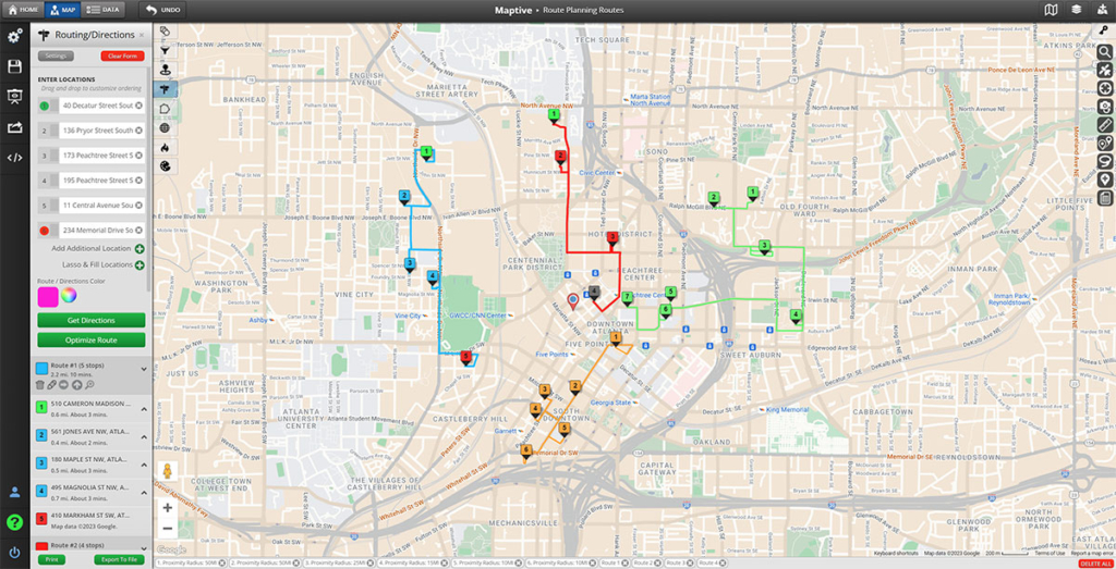 Multiple Delivery Route Planner