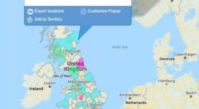 Postal Code Maps - UK with Pop-up