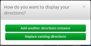 Display Directions