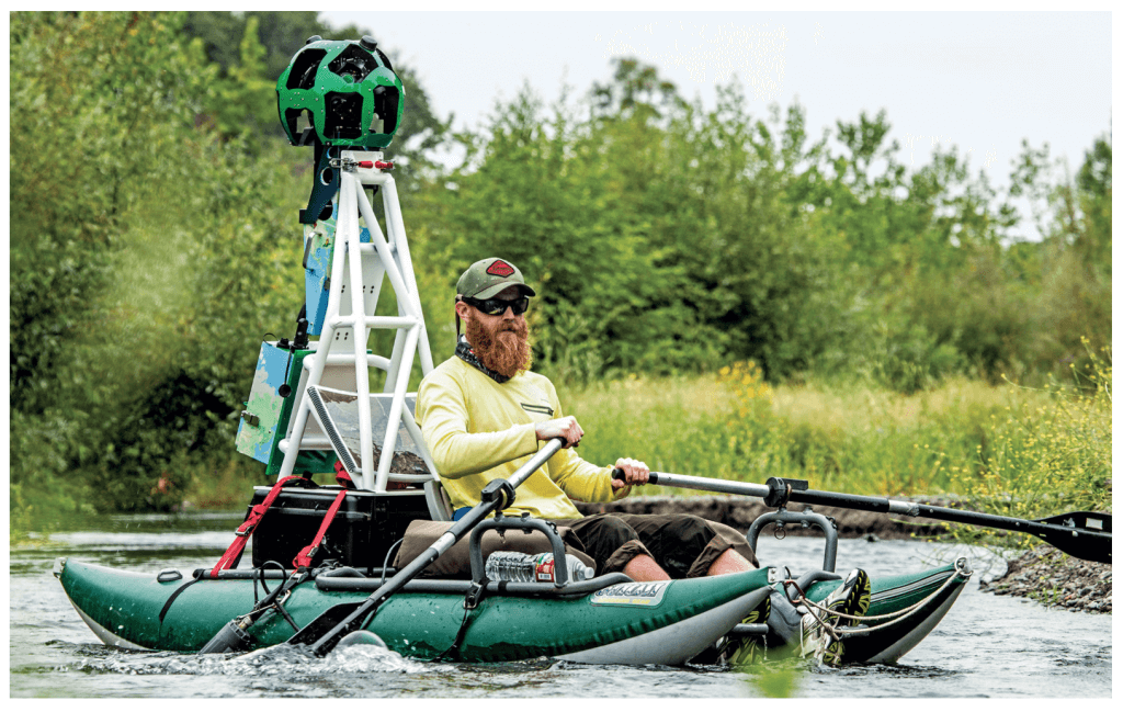 Mapping on a kayak