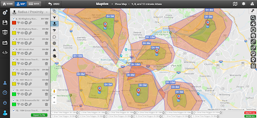 Mapping with Multiple Radii