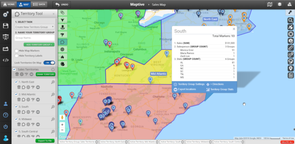 Sales Territory Mapping - Geo Maps