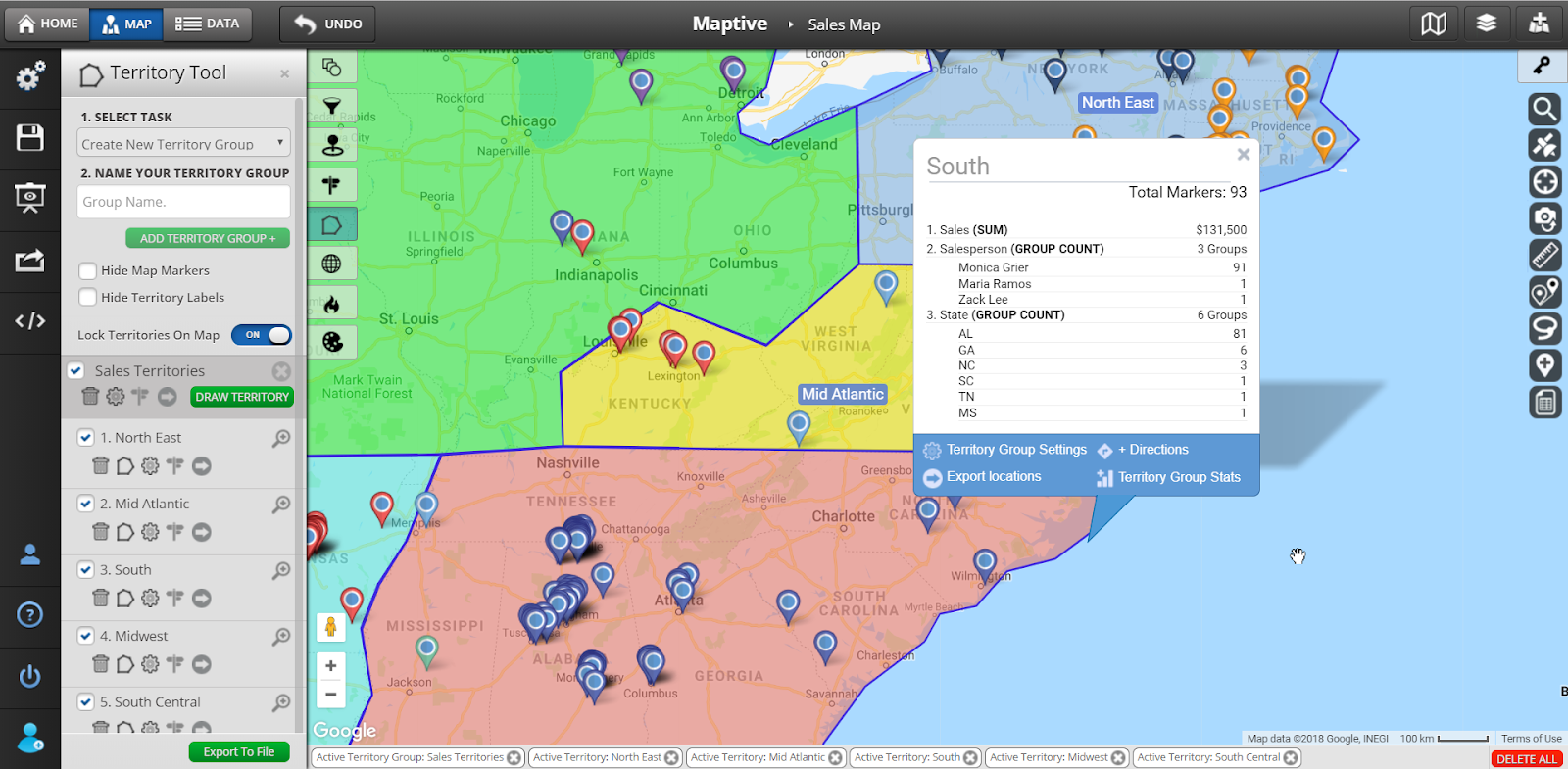 Sales Territory Mapping