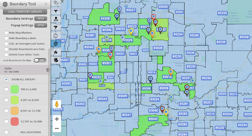 Zip Code Boundary Mapping