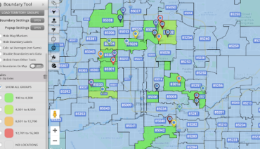 Zip Code Boundary Pin Map